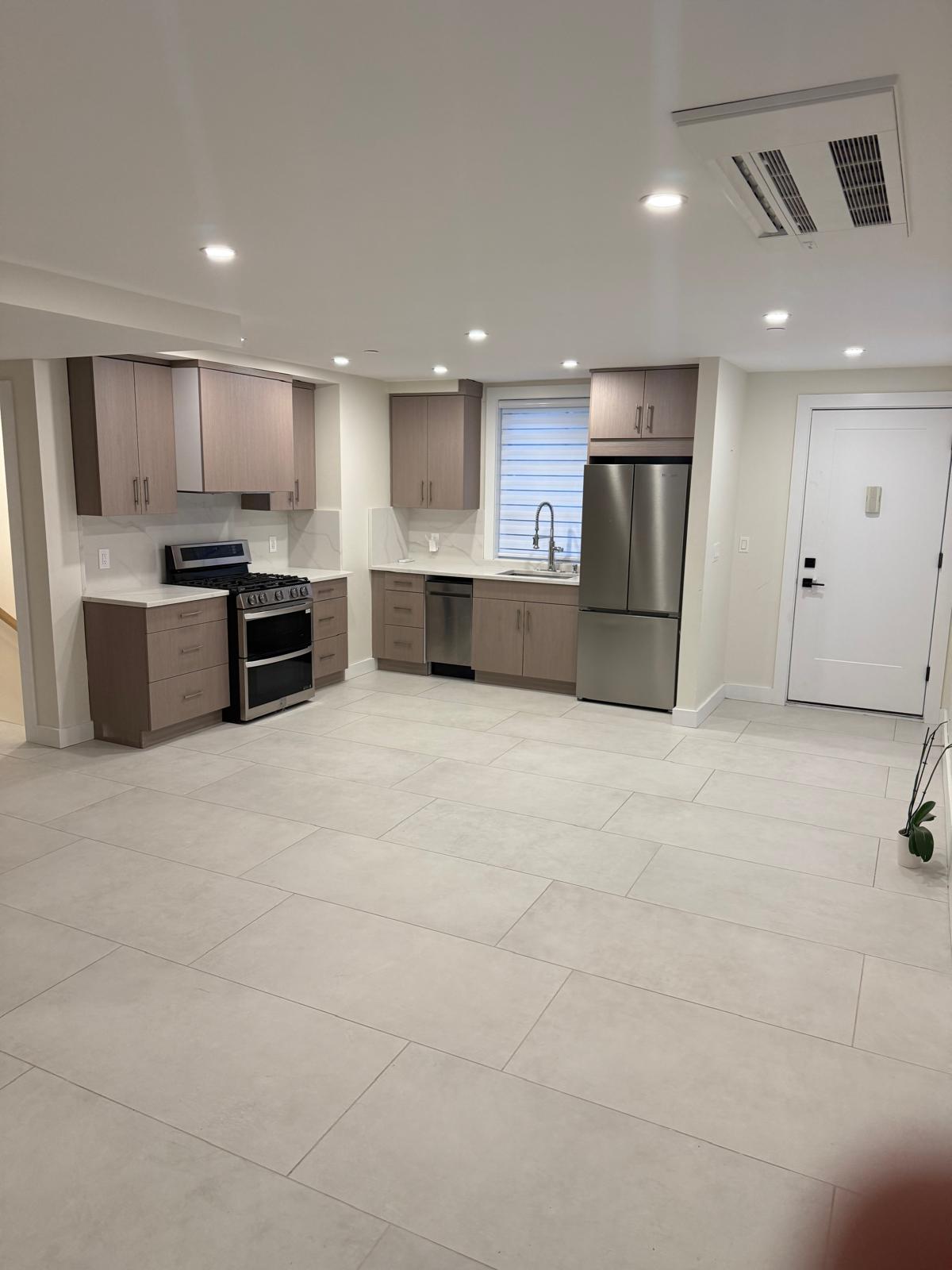 Kitchen in the renovated apartment.